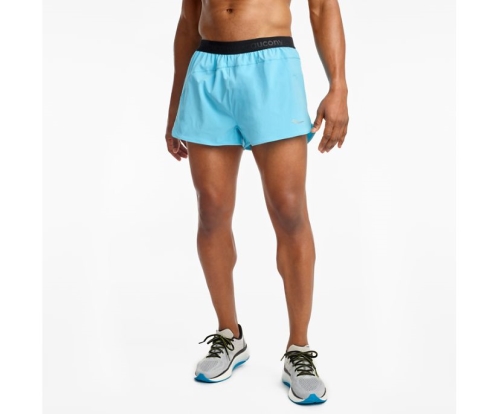 Tenis Saucony Outpace 2.5" Split Short Hombre Pantalones cortos Ropa Azules Atoll México MX-127-YD